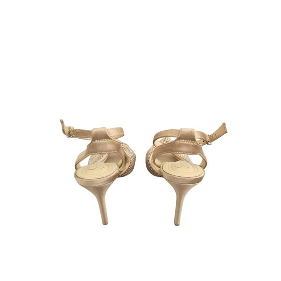 Jessica Simpson Sandals Size 5 Open Toe High Heel in Gold Ankle Strap - Picture 5 of 8